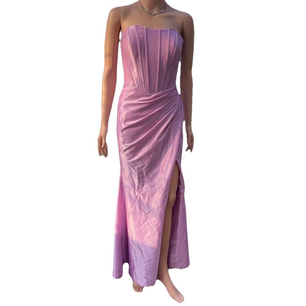 Strapless Mermaid‎ Corset Prom Dress Size 2 lilac